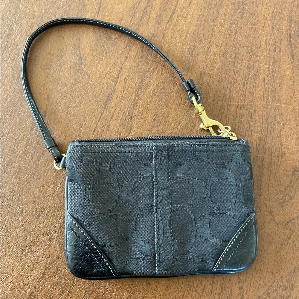 SALE!! Black coach wristlet